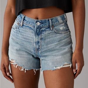 American Eagle High Waist Distressed Denim Shorts
